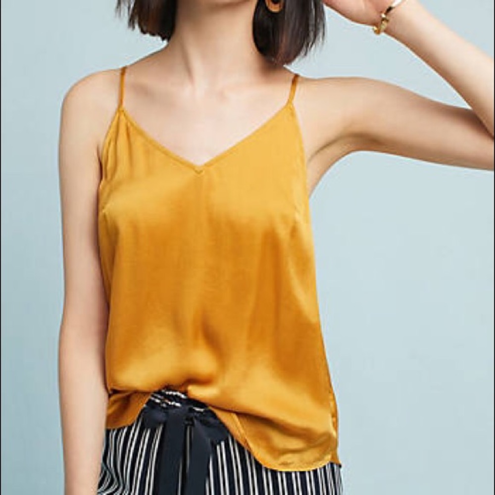 Brand new 100% silk Anthropologie V neck Cami